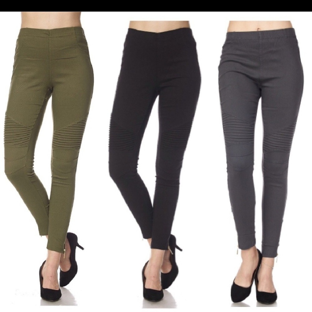 5 Star Seller  MOTO Skinnies with Ankle Zip - Picture 2 of 2